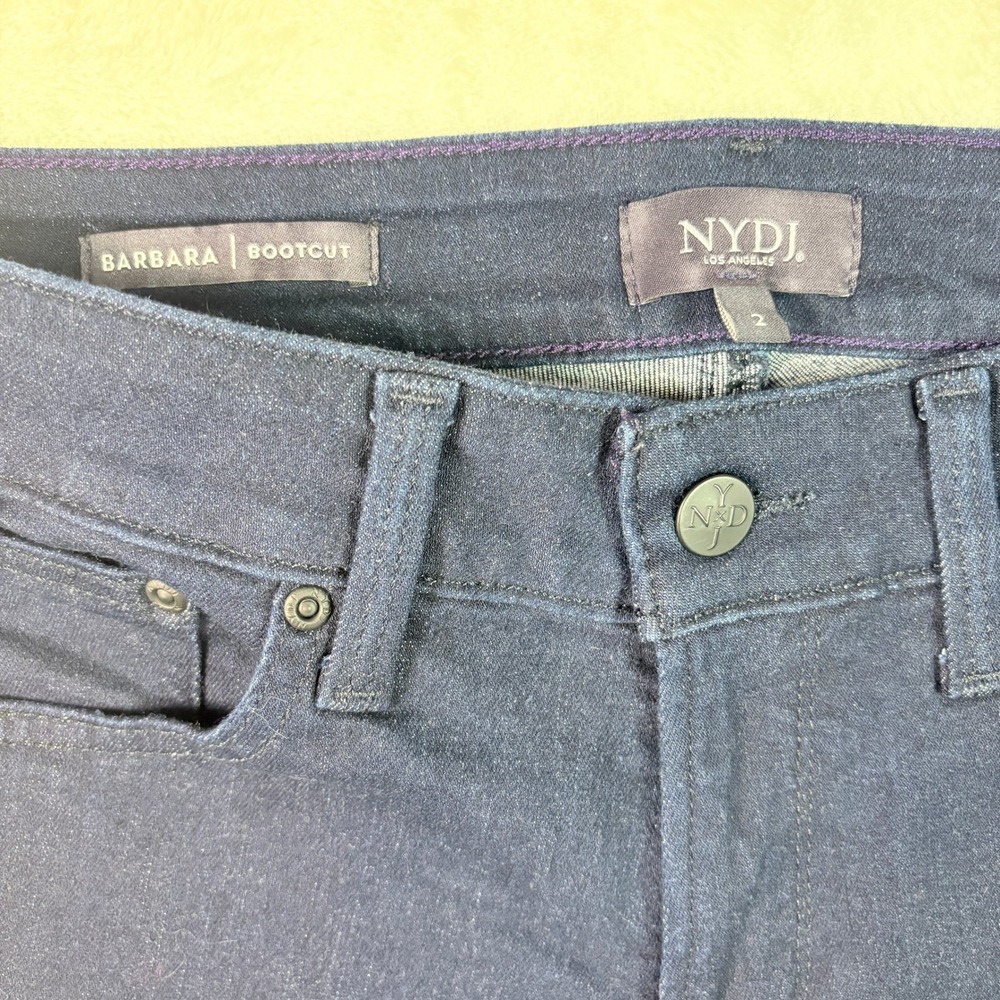 NYDJ Barbara Bootcut Jeans Women‎ 2 Dark Indigo Excellent Lift Tuck Denim - Picture 2 of 11